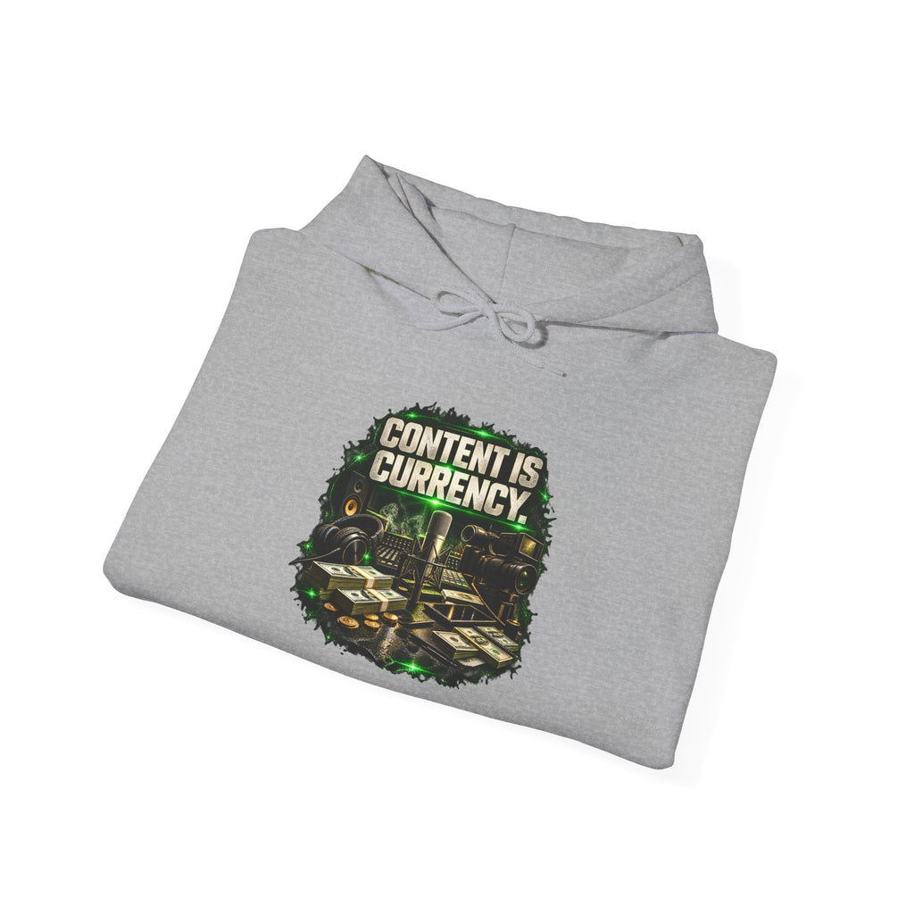 Content Is Currency Graphic Hoodie