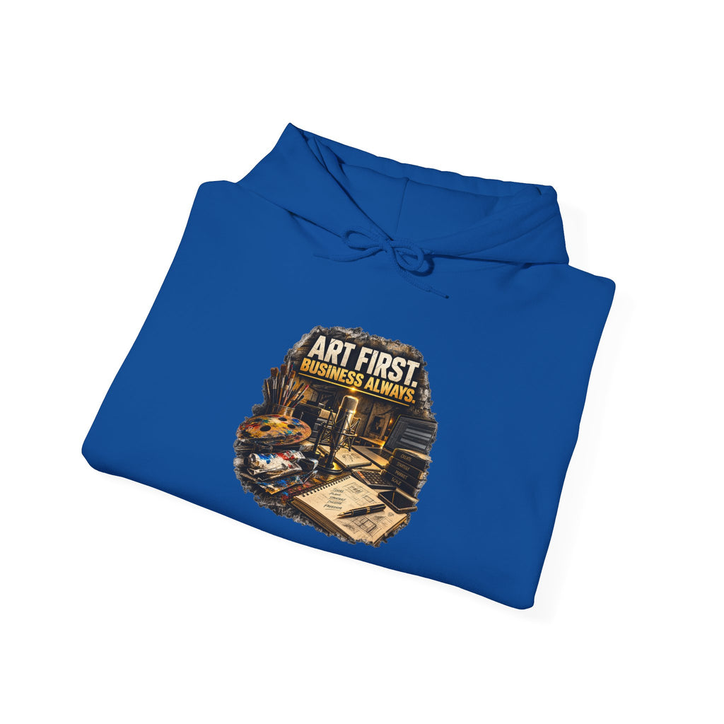 Art First Hoodie – Vintage Artist Studio Graphic Sweatshirt