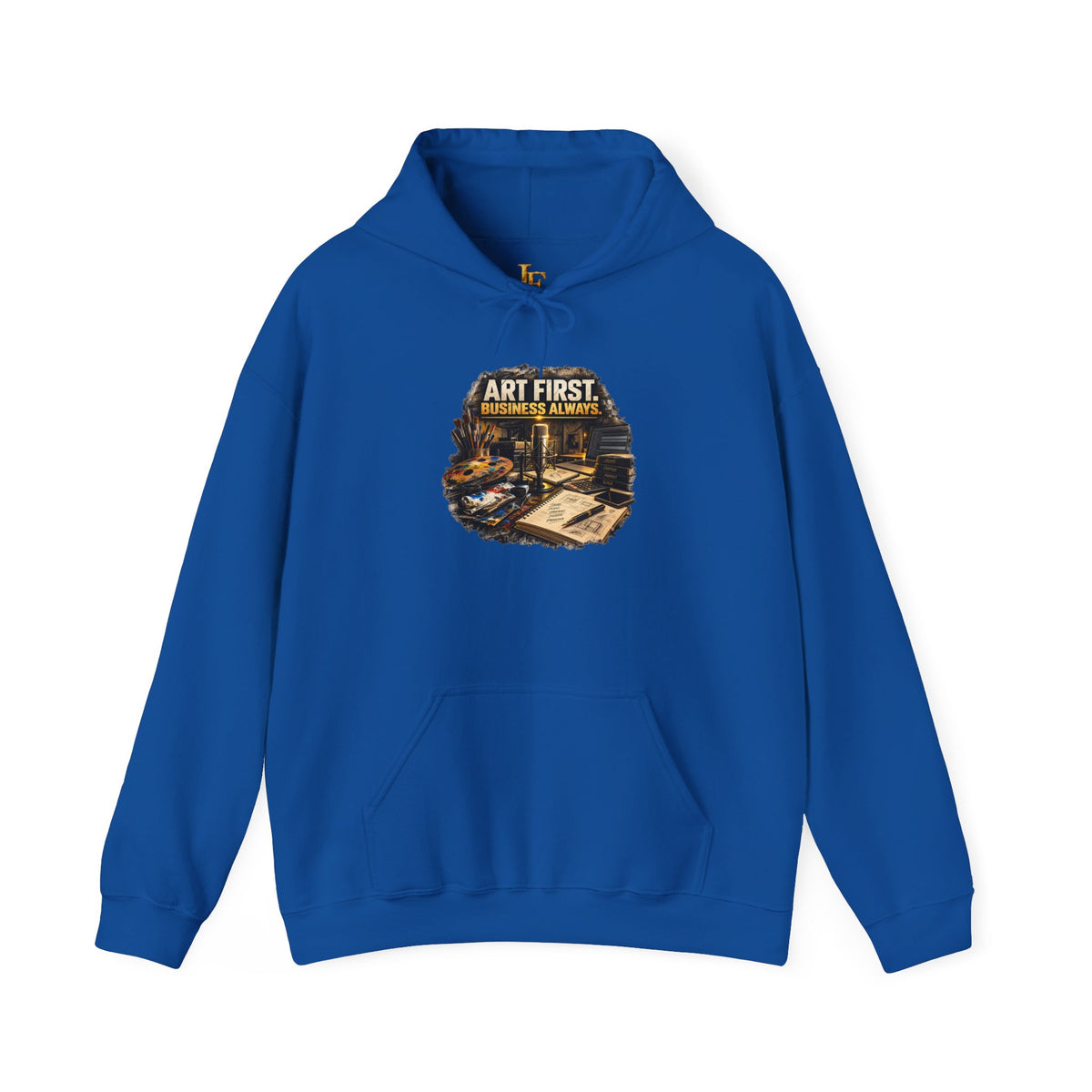 Art First Hoodie – Vintage Artist Studio Graphic Sweatshirt