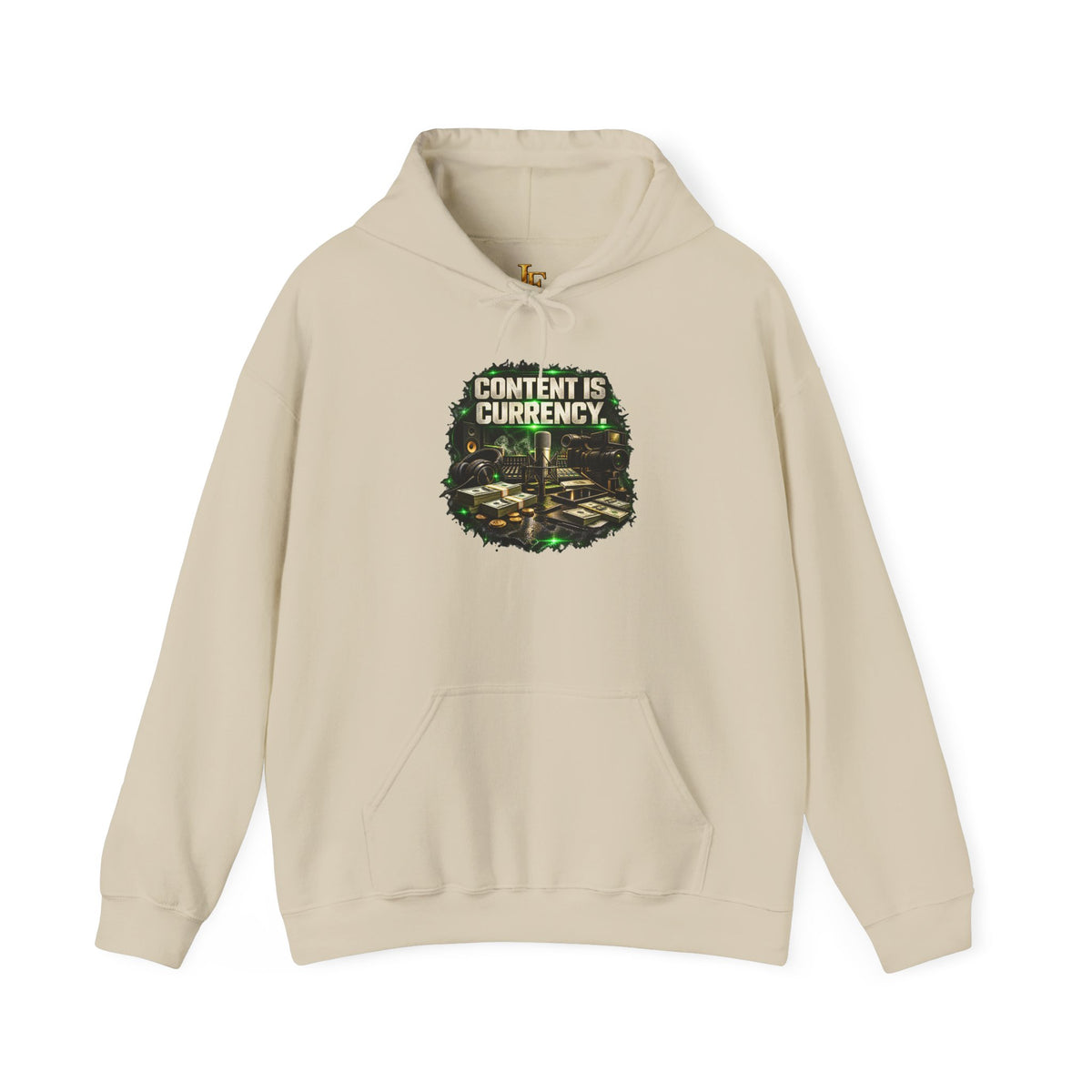 Content Is Currency Graphic Hoodie