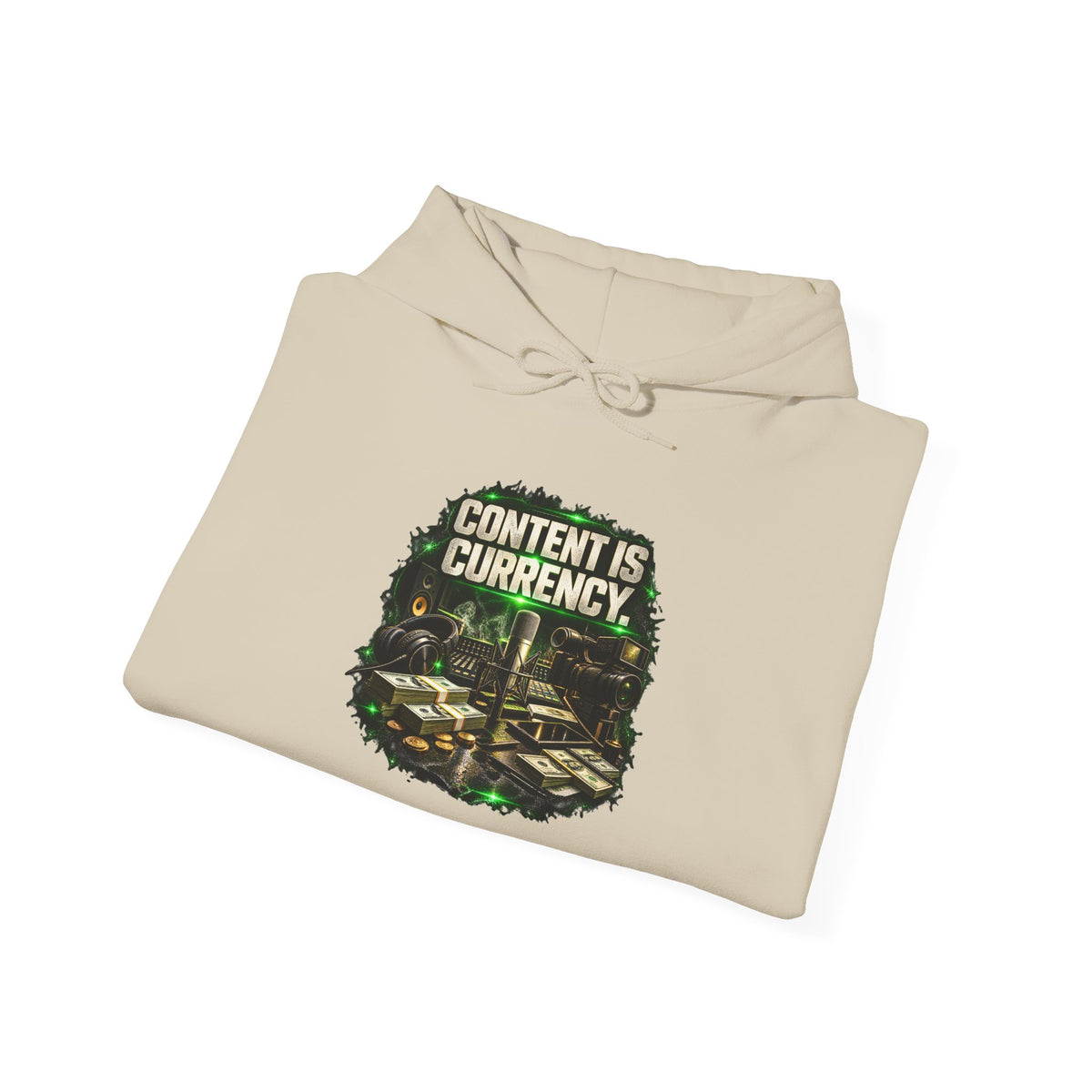 Content Is Currency Graphic Hoodie