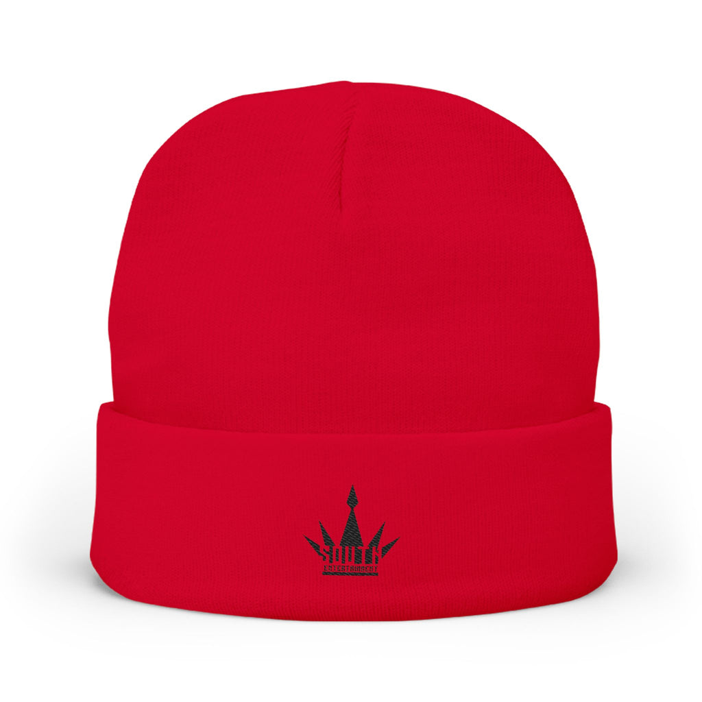 Embroidered Knit Beanie with Crown Design, Winter Hat, Unisex Beanie, Warm Headwear, Gift for Her/Him, Casual Style