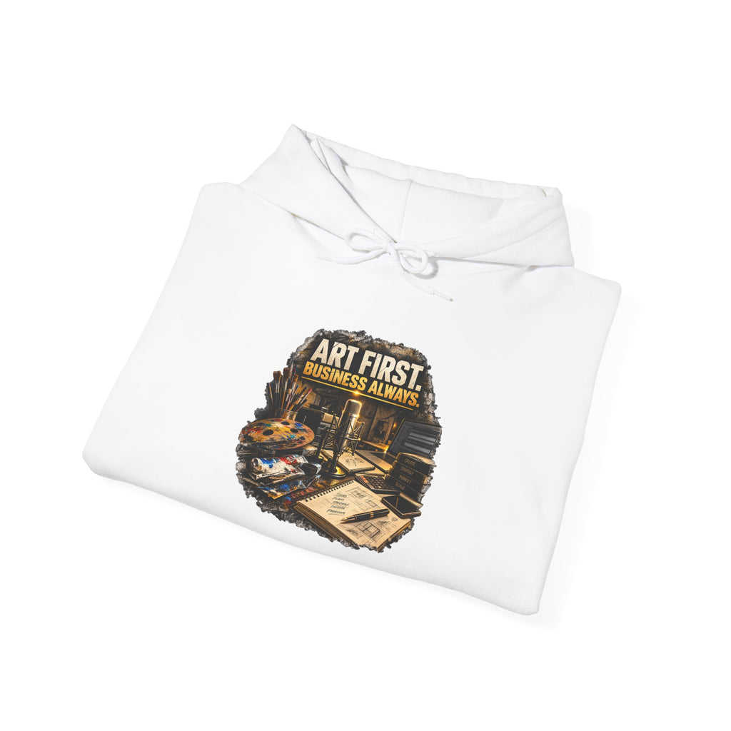 Art First Hoodie – Vintage Artist Studio Graphic Sweatshirt