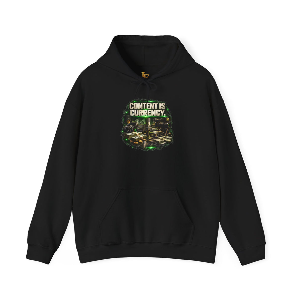 Content Is Currency Graphic Hoodie