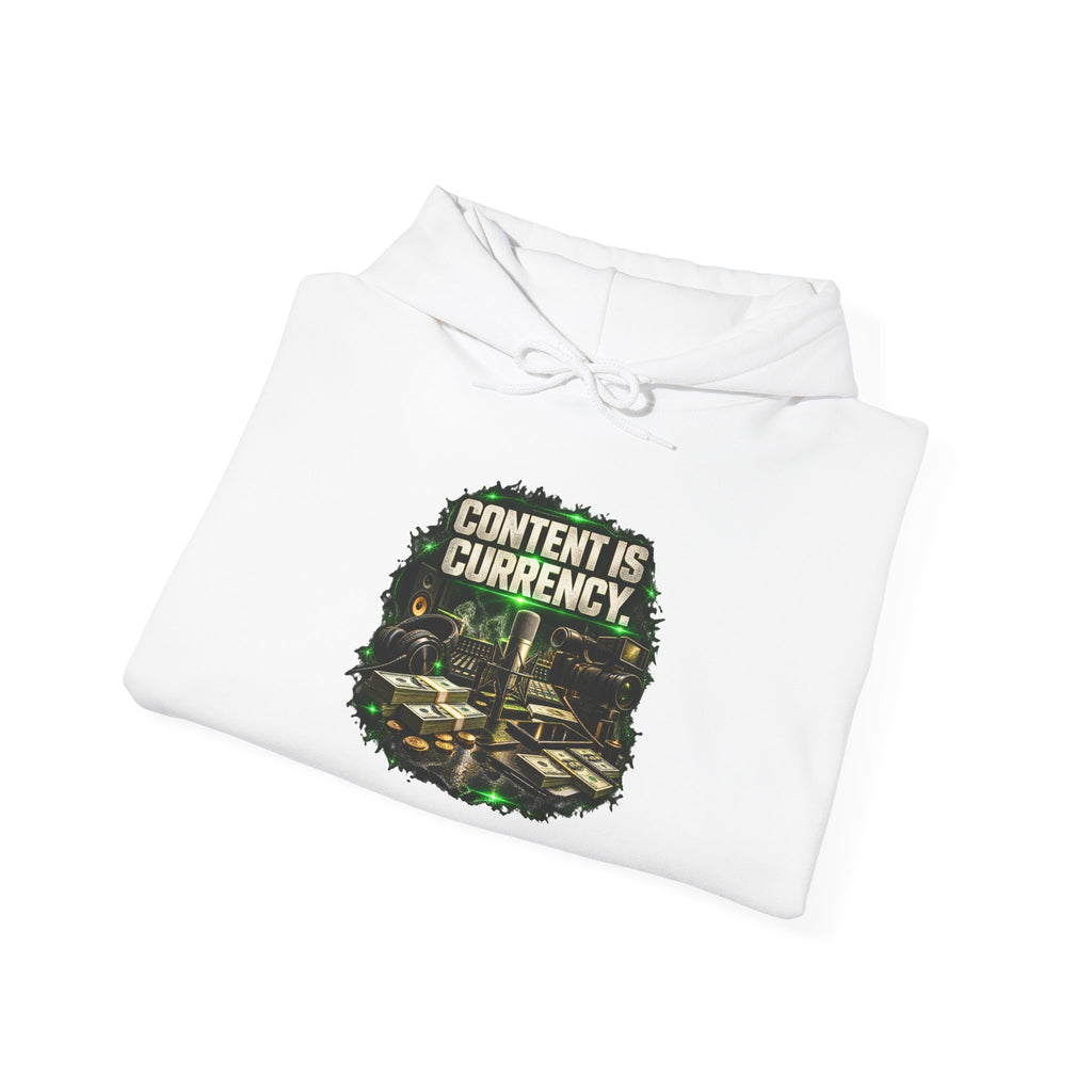 Content Is Currency Graphic Hoodie