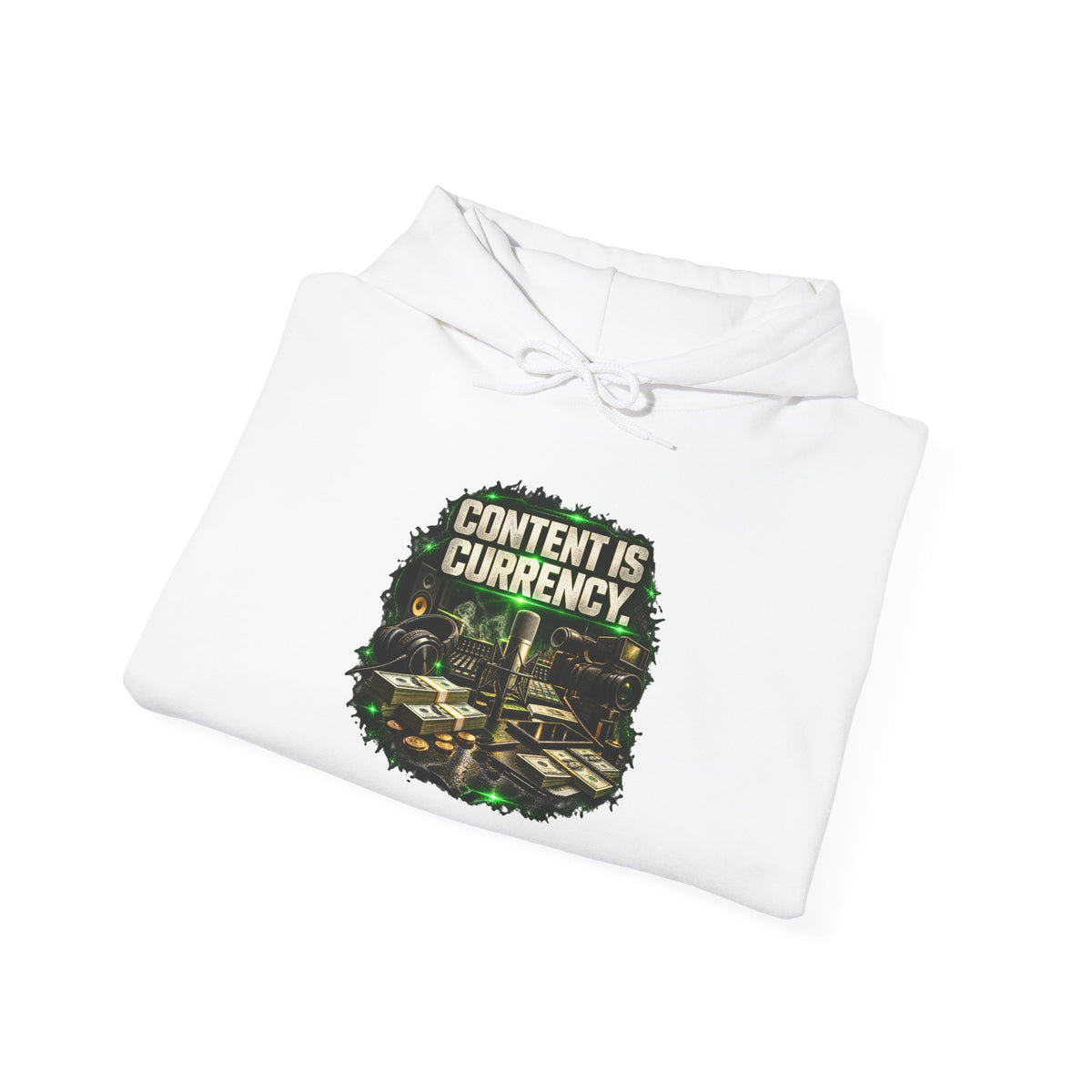 Content Is Currency Graphic Hoodie
