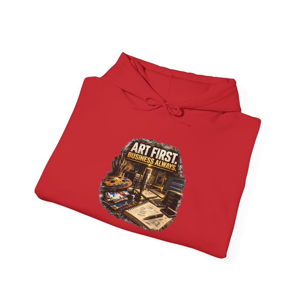 Art First Hoodie – Vintage Artist Studio Graphic Sweatshirt