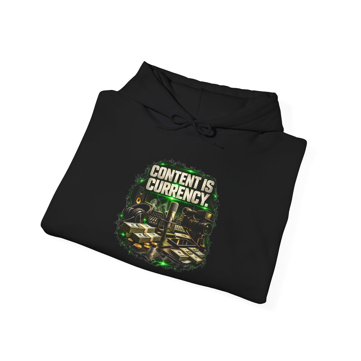 Content Is Currency Graphic Hoodie
