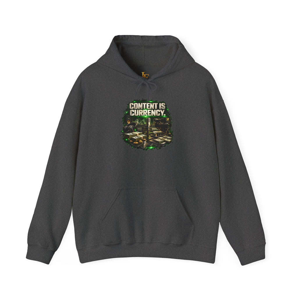 Content Is Currency Graphic Hoodie