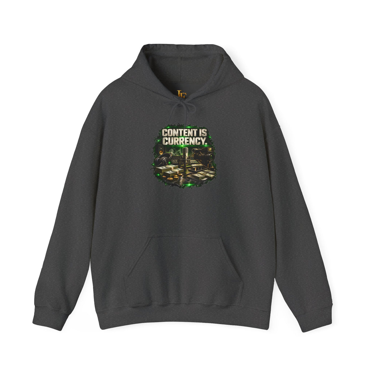 Content Is Currency Graphic Hoodie