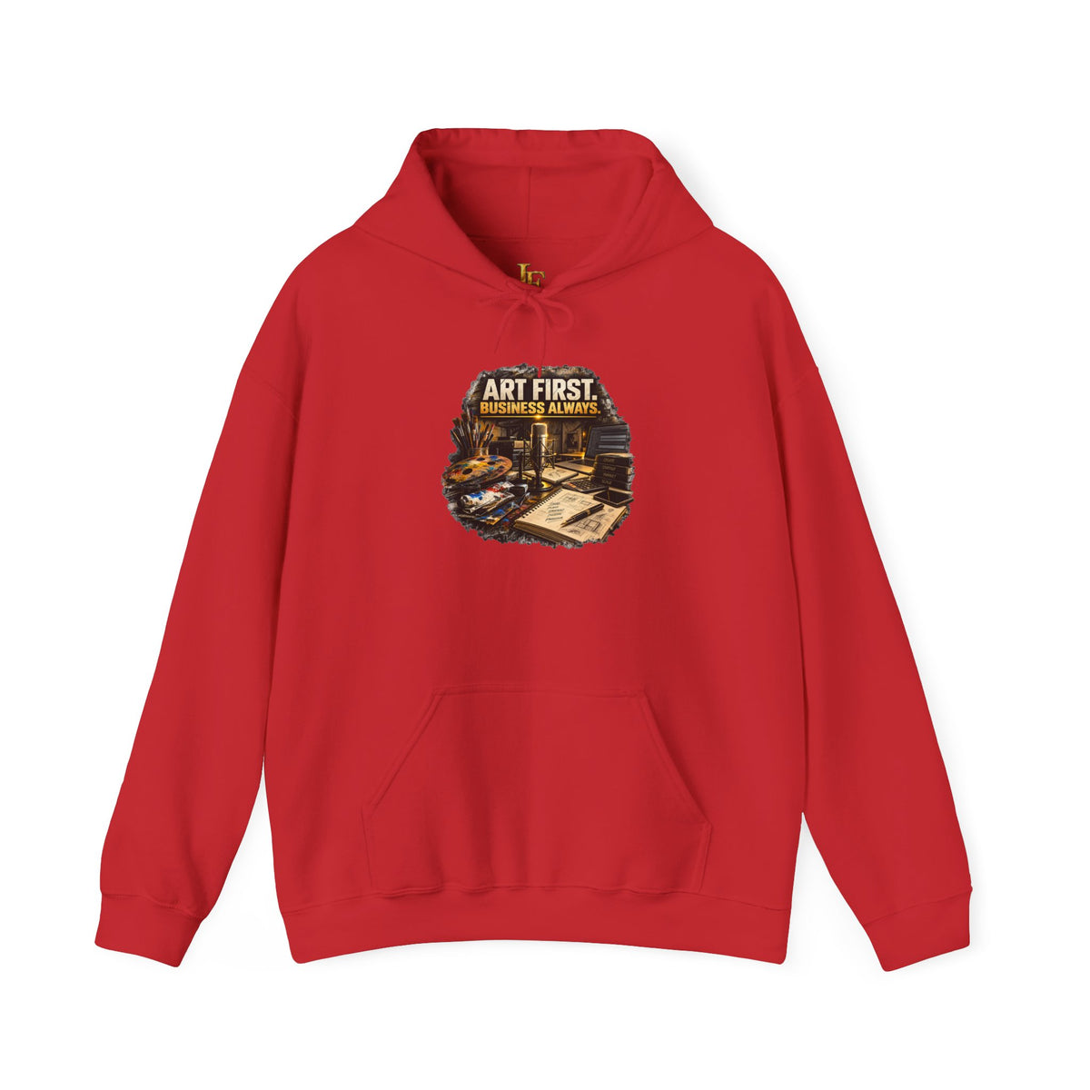 Art First Hoodie – Vintage Artist Studio Graphic Sweatshirt