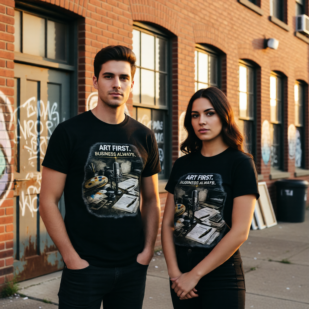 ART FIRST. BUSINESS ALWAYS. Independent Era Tee