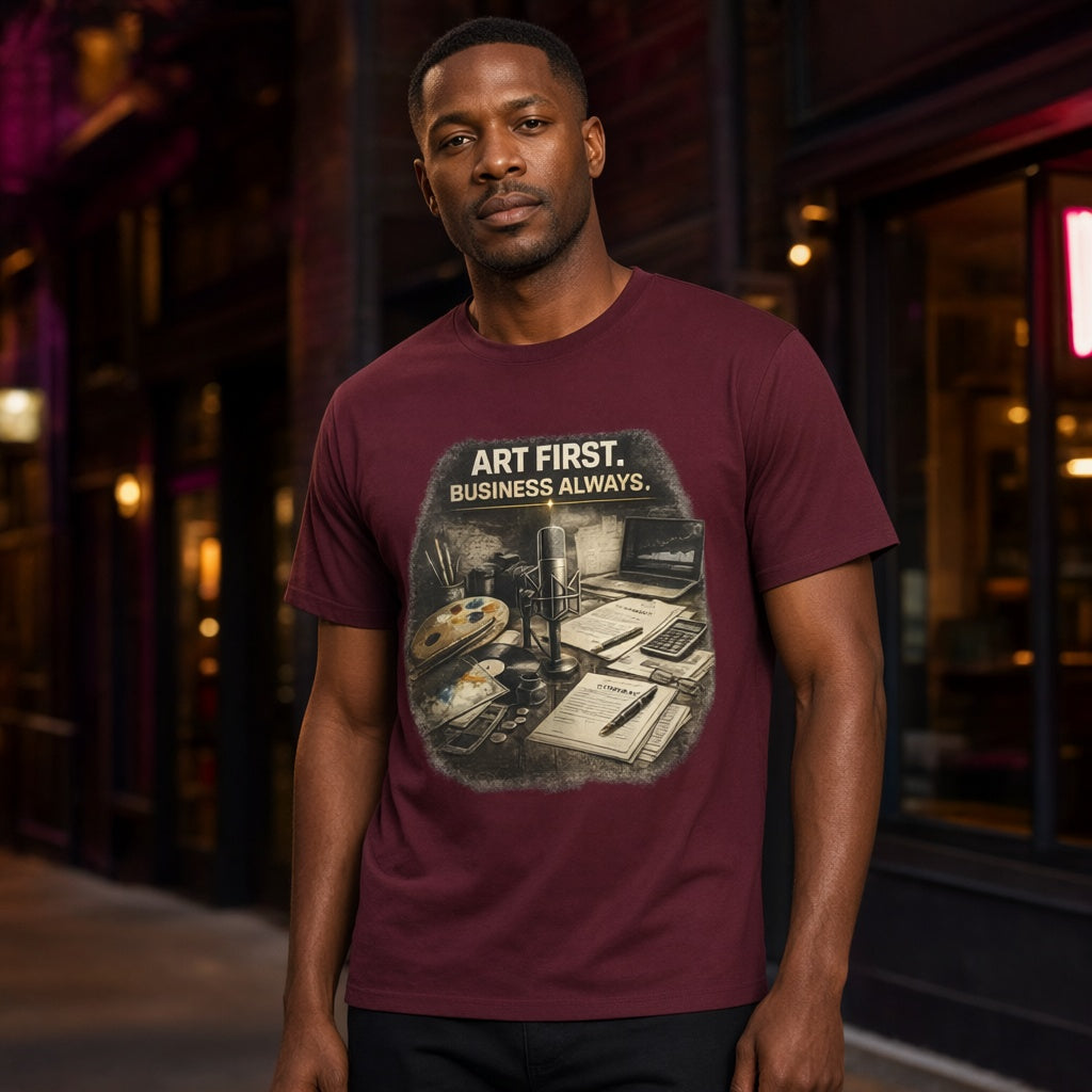 ART FIRST. BUSINESS ALWAYS. Independent Era Tee
