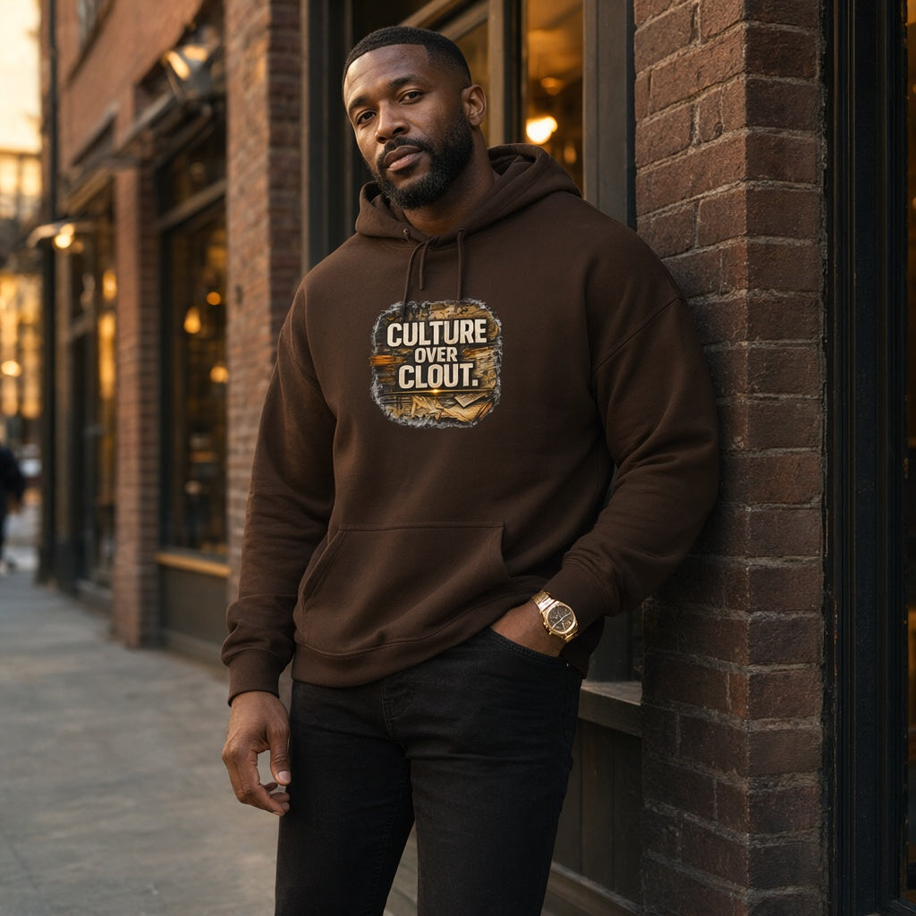 Culture Over Clout Hoodie — Graphic Statement Streetwear Pullover