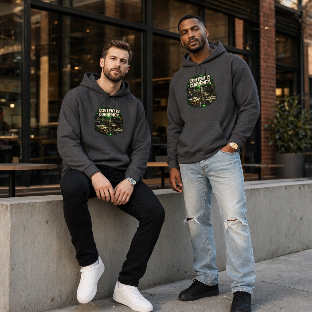 Content Is Currency Graphic Hoodie