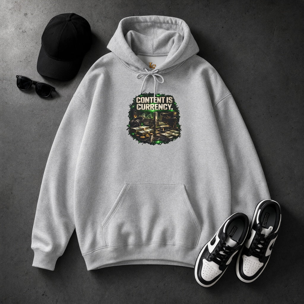 Content Is Currency Graphic Hoodie