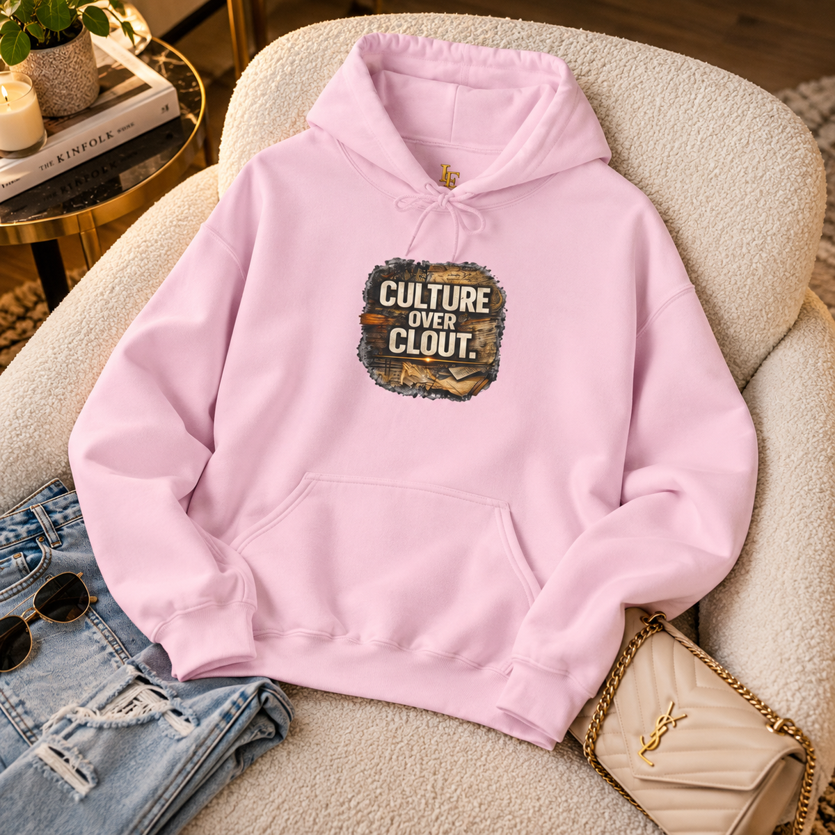 Culture Over Clout Hoodie — Graphic Statement Streetwear Pullover
